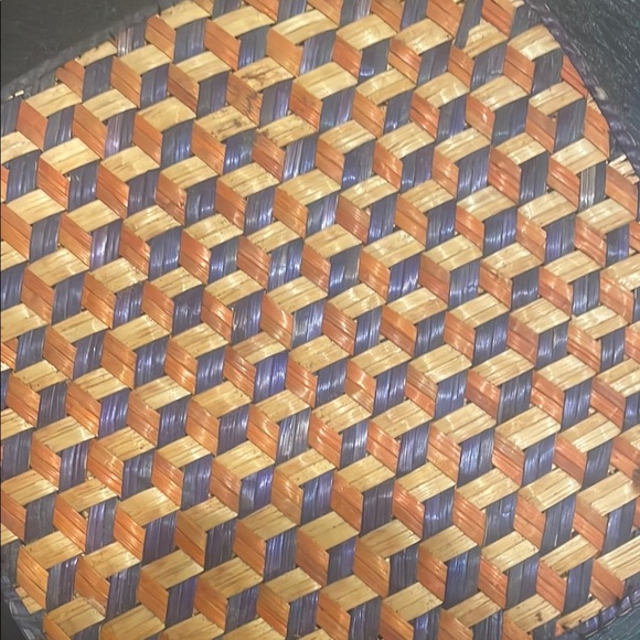 Woven trivet Set - Natural and Brown colors mid century vibes /boho - Picture 3 of 3